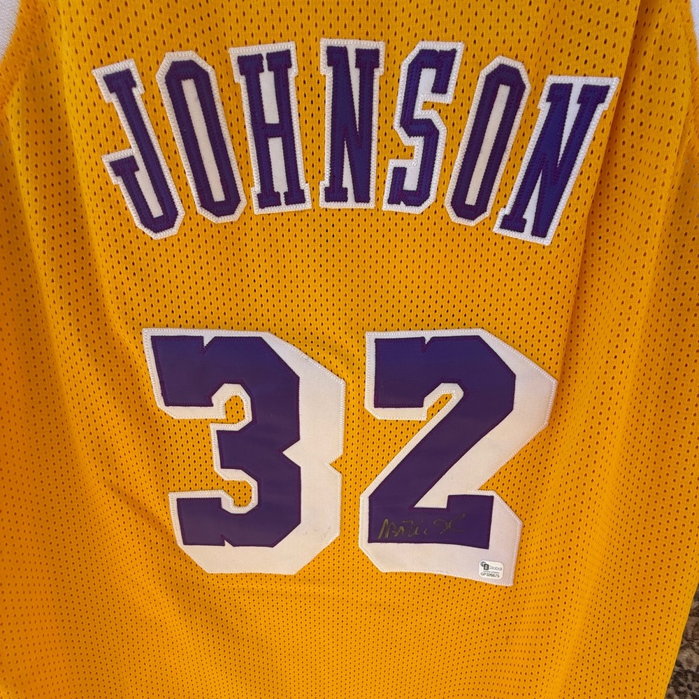 Signed Magic Johnson Jersey